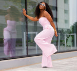 Light Pink Off Shoulder Jumpsuit