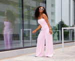 Light Pink Off Shoulder Jumpsuit