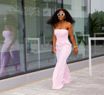 Light Pink Off Shoulder Jumpsuit