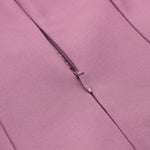 Mauve Bandage Midi Silk Sleeve Dress