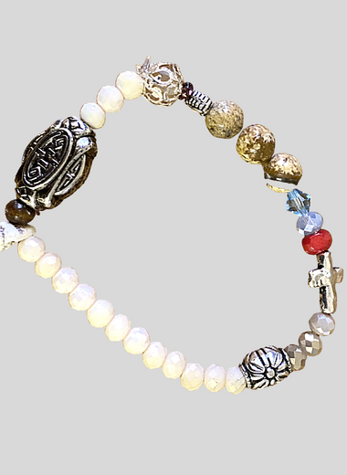 White/silver bracelet, Salvation story Bracelet - Marcy Boutique