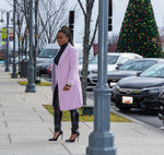 Clay Pink Double Breasted Suit Coat