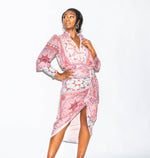 Multi Colors Ruched Dress