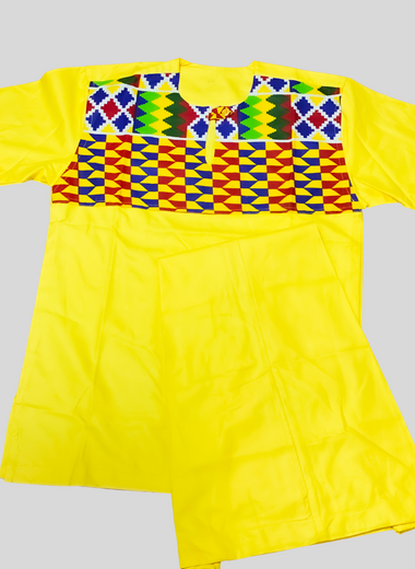Yellow Short Sleeve Men Set - Marcy Boutique