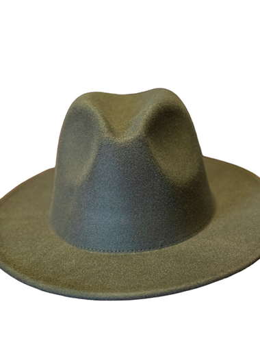 Olive Green Fedora Hat - Marcy Boutique