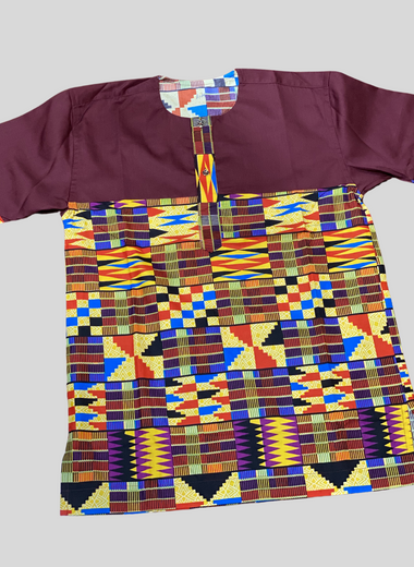 Africa kente print men shirt - Marcy Boutique
