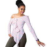 White Polka Dot Blouse - Marcy Boutique