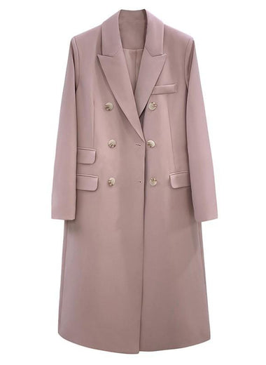 Clay Pink Double Breasted Suit Coat