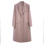 Clay Pink Double Breasted Suit Coat