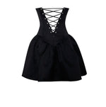 Silvia Black Crystal Bustier  Mini Dress