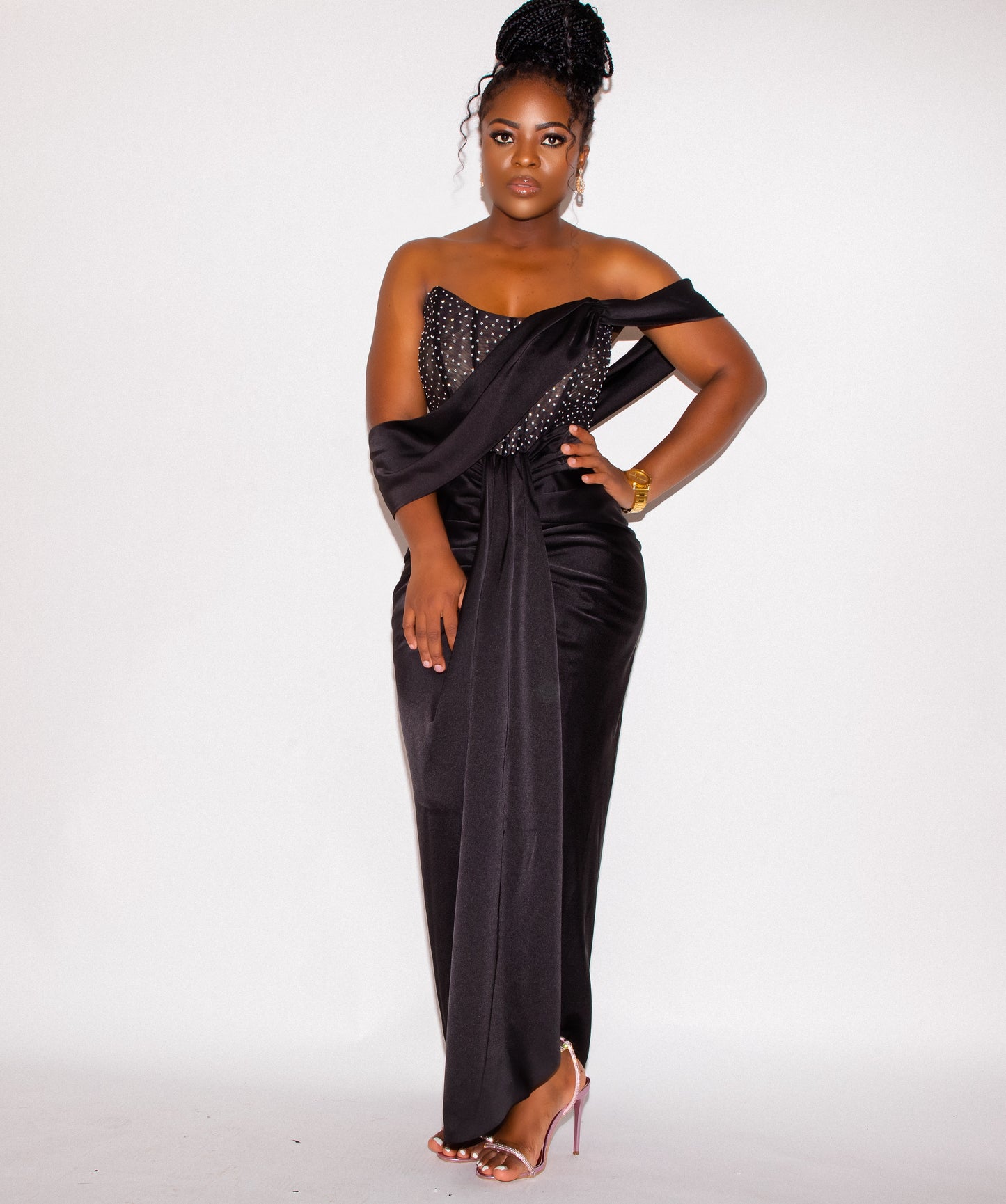 classy corset dresses Black Off Shoulder Crystal Corset Gown – Marcy Boutique