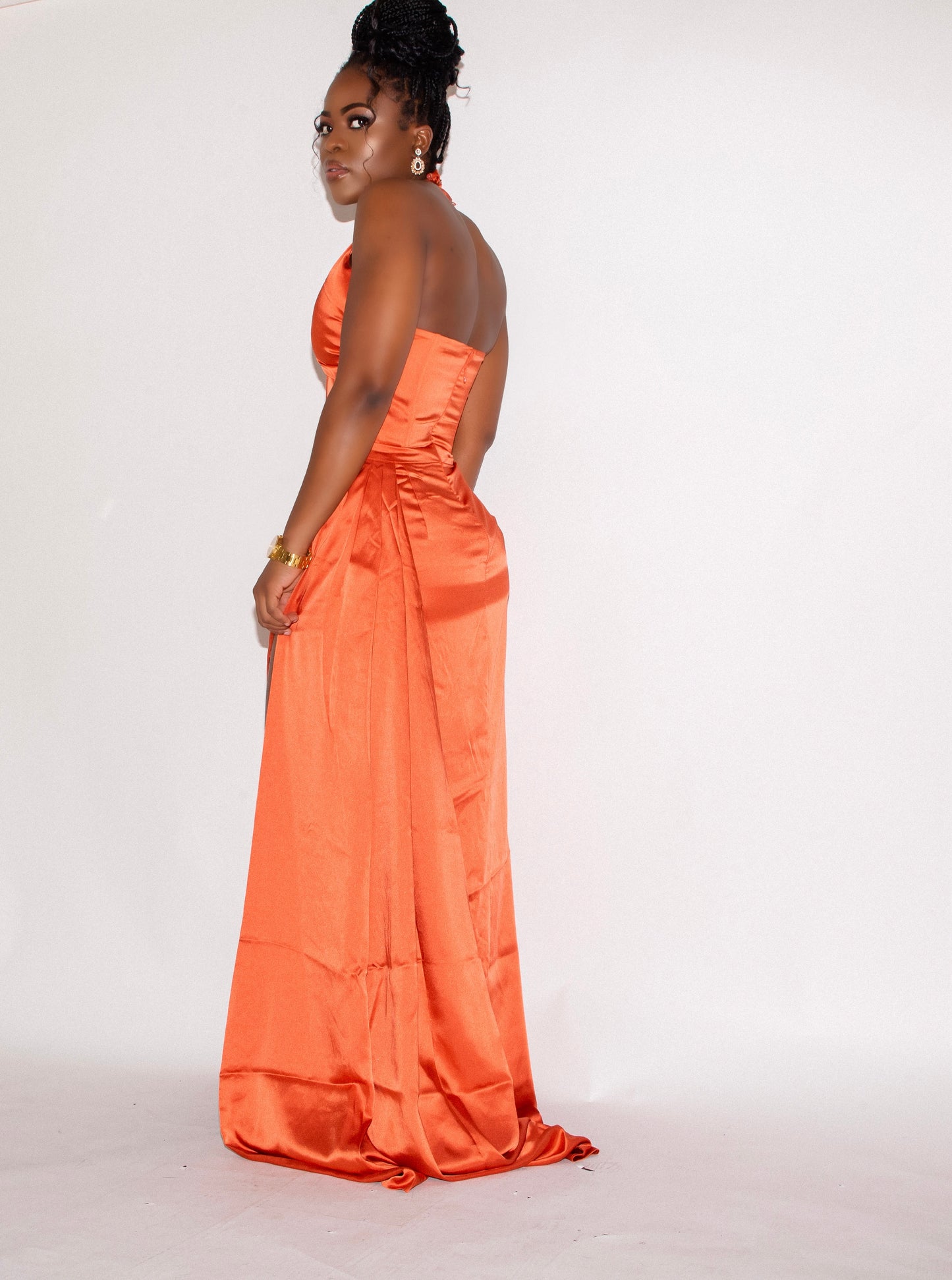 trendy orange dress Fate: Living The Life Pink Orange Ombre Midi Dress Shop the Mint
