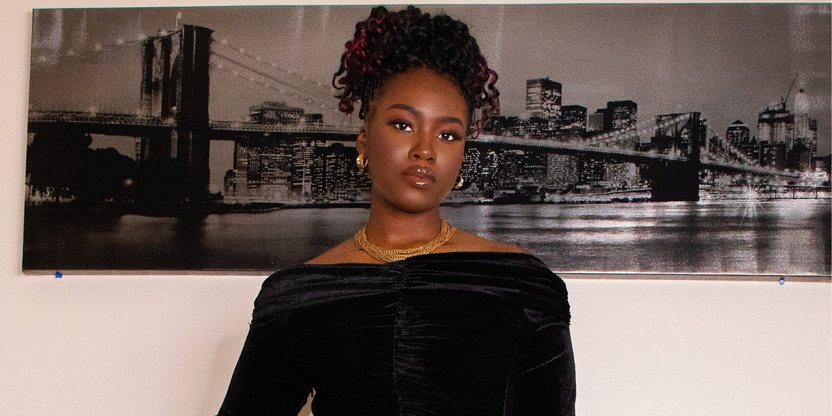 Naomi Off Shoulder Velvet Long Sleeve Dress M / Velvet / Black