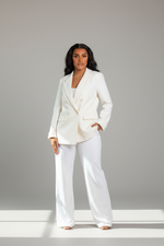 Cream Double Breasted Blazer