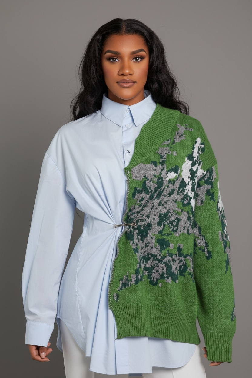 Vintage Sweater  Patch Shirt