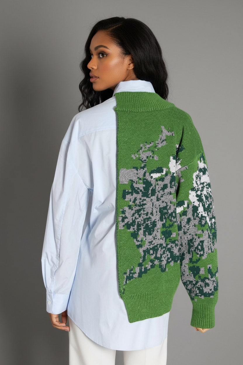Vintage Sweater  Patch Shirt