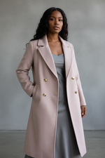 Clay Pink Double Breasted Suit Coat