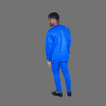 Blue Men's Long Sleeve Traditional Set - Marcy Boutique