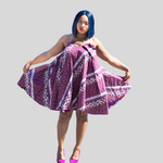 Purple flare sleeveless dress - Marcy Boutique