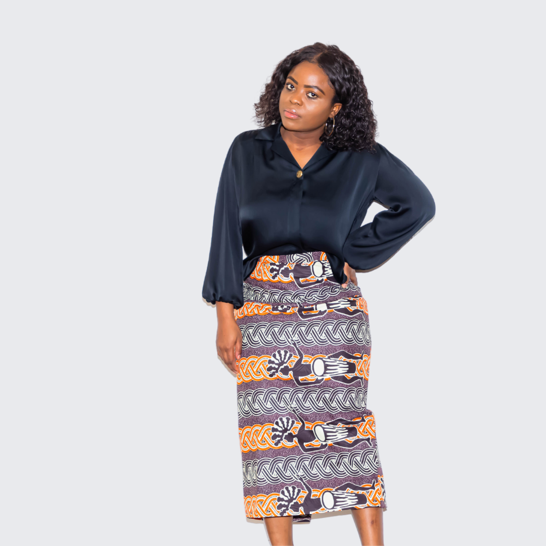Amba Multi Color  Pencil Skirt - Marcy Boutique