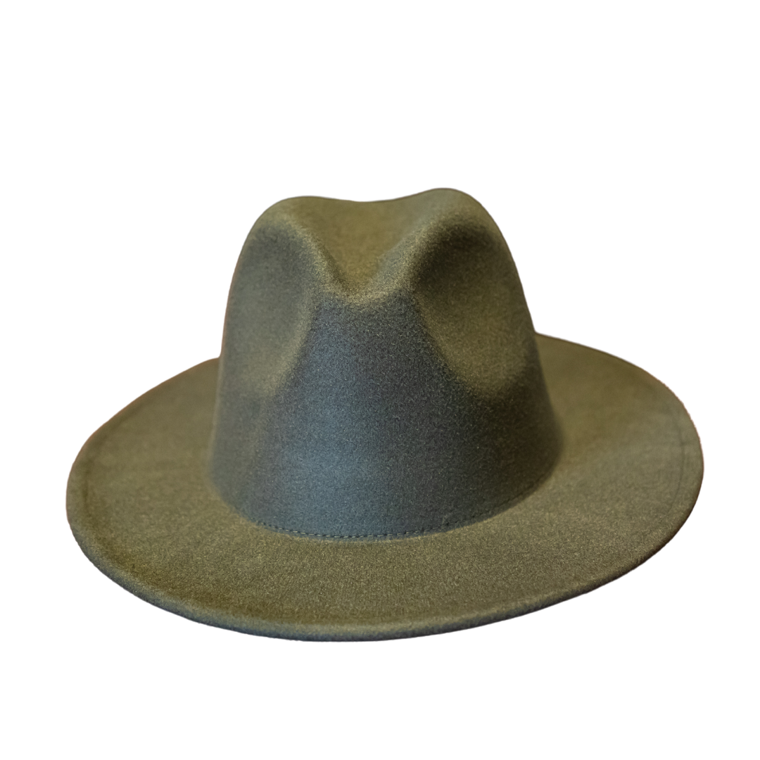Olive Green Fedora Hat - Marcy Boutique