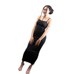 Black Strappy Midi Bondage Dress - Marcy Boutique