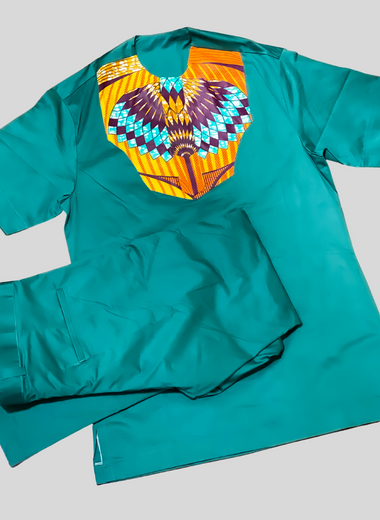 Short sleeve  African prints Set - Marcy Boutique