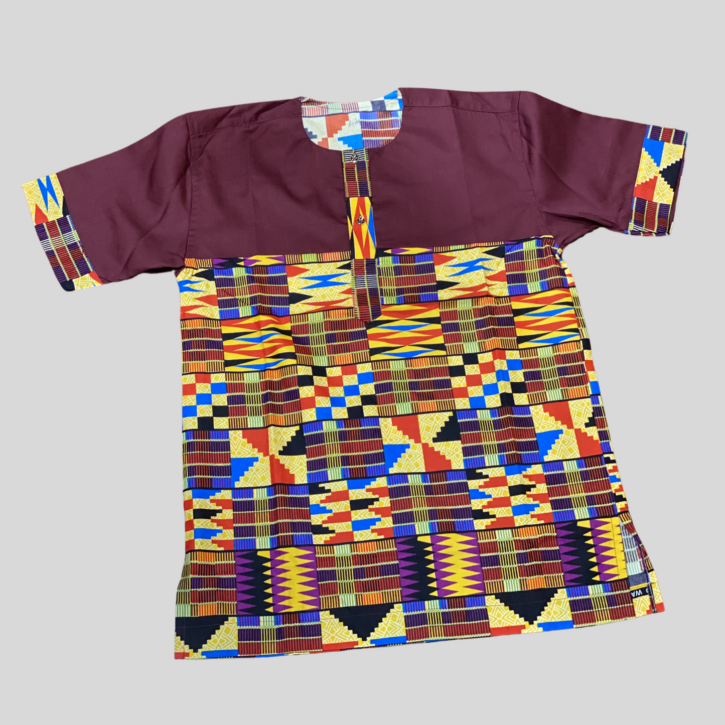 Africa kente print men shirt - Marcy Boutique