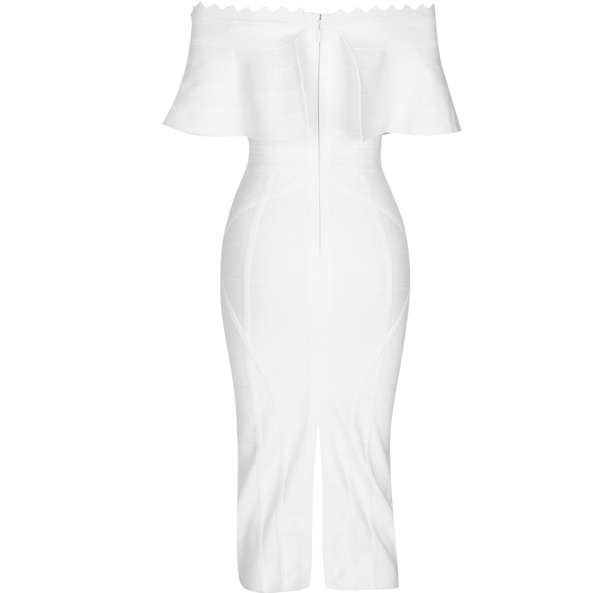 White Off Shoulder Bandage Dress M White Off Shoulder Bandage Dress M
