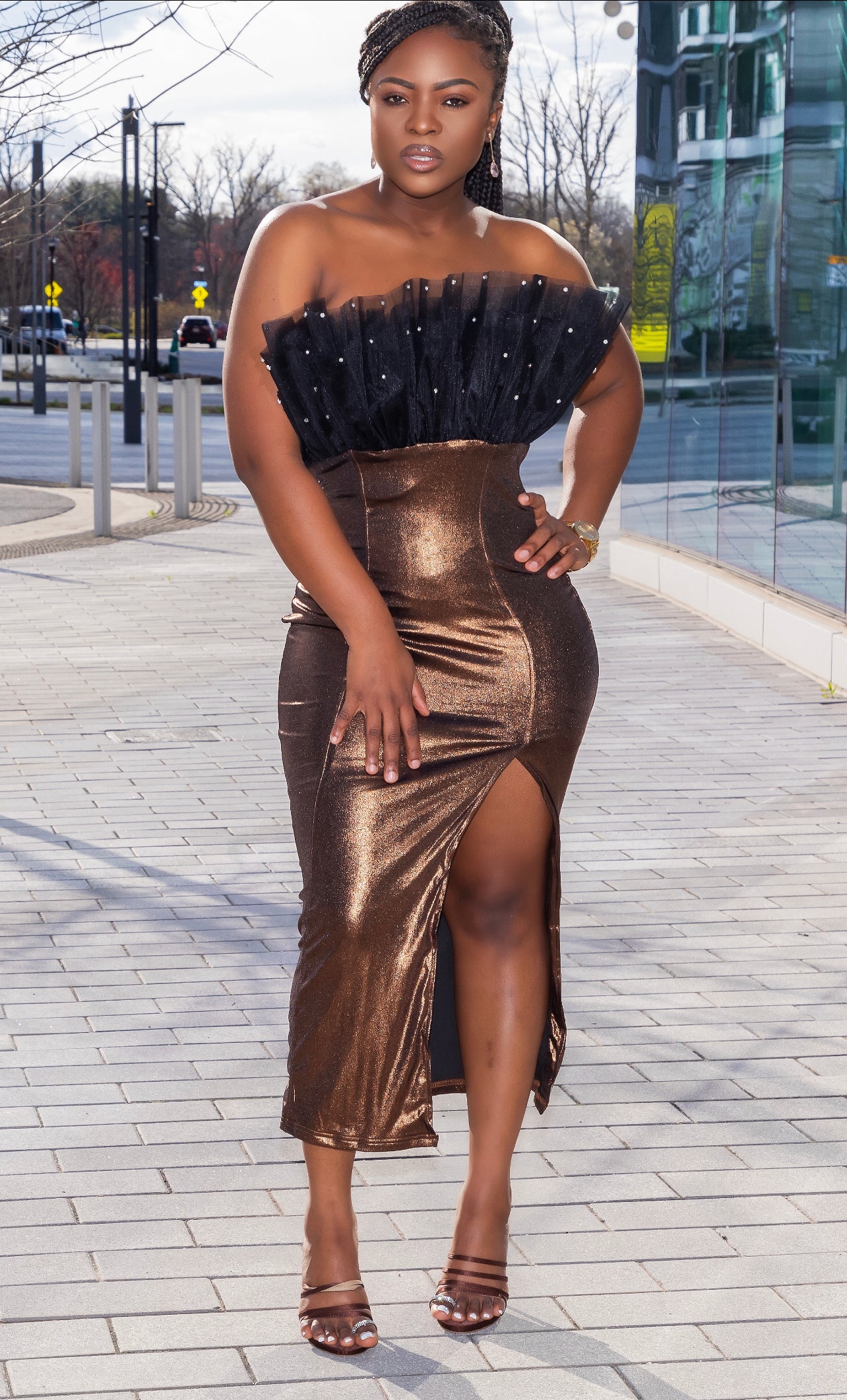 ruffle top bodycon dress MISSGUIDED Strapless Ruffle Trim Fitted Bodycon Mini DressMISSGUIDED