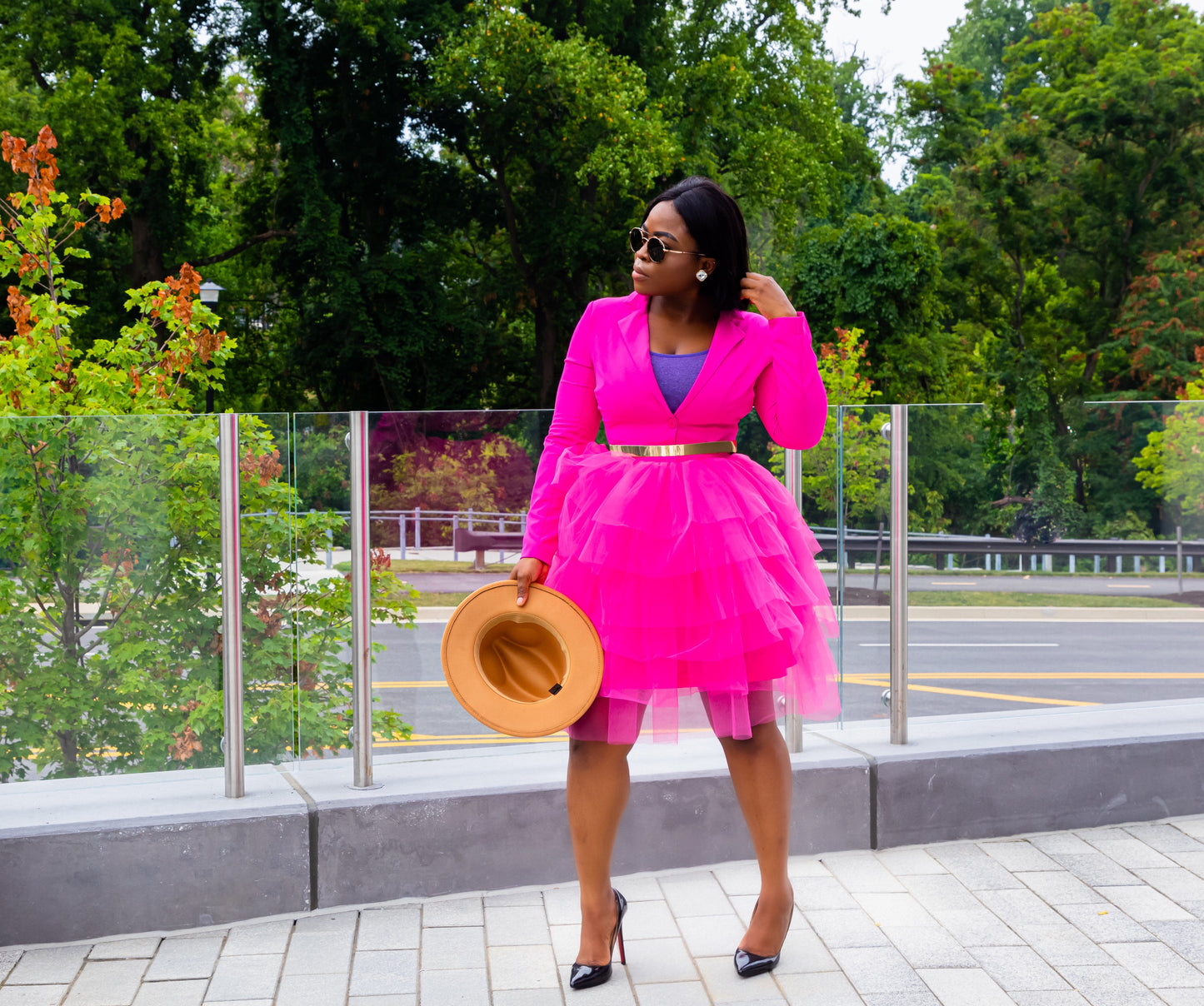 Hot Pink Suit Tulle Dress